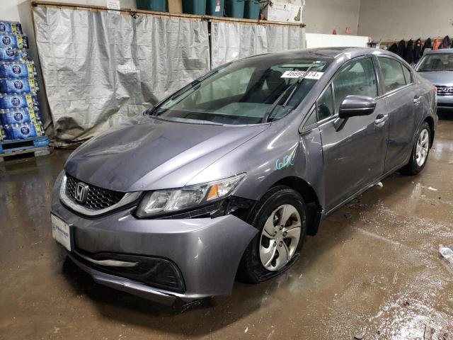 Lot #2485102876 2015 HONDA CIVIC LX salvage car