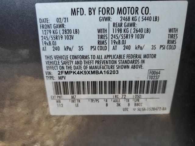 2021 FORD EDGE TITAN - 2FMPK4K9XMBA16203
