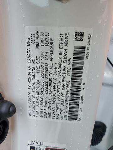 2022 Honda Cr-V Ex VIN: 2HKRW1H58NH403536 Lot: 48245024