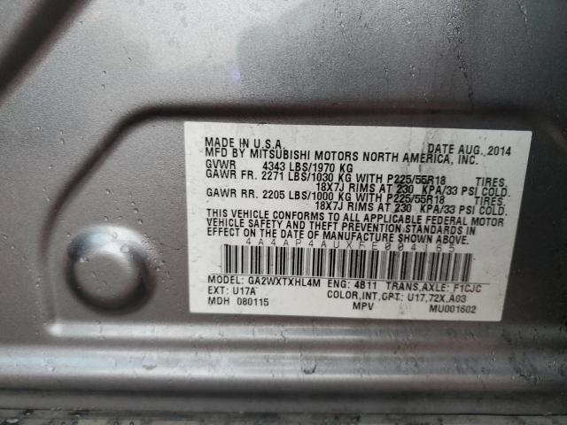2015 MITSUBISHI OUTLANDER - 4A4AP4AUXFE004165