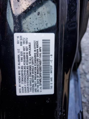 5FNRL5H91GB074697 2016 HONDA ODYSSEY, photo no. 13