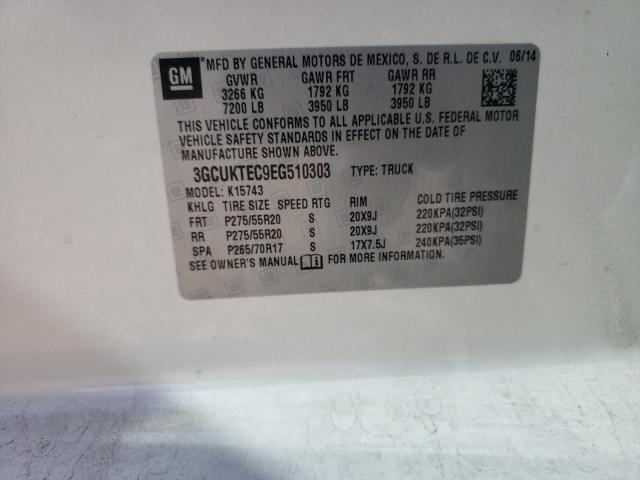 2014 Chevrolet Silverado K1500 High Country VIN: 3GCUKTEC9EG510303 Lot: 45908074
