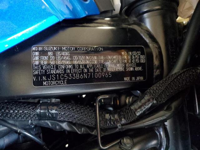 2022 SUZUKI GSX-S750 M - JS1C533B6N7100965