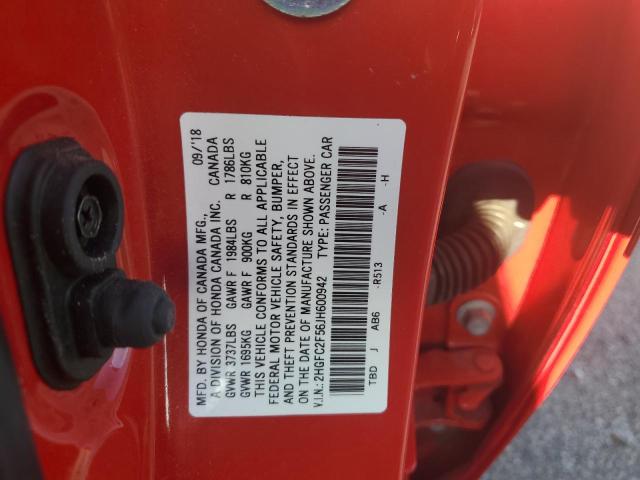 2018 HONDA CIVIC LX - 2HGFC2F56JH600942