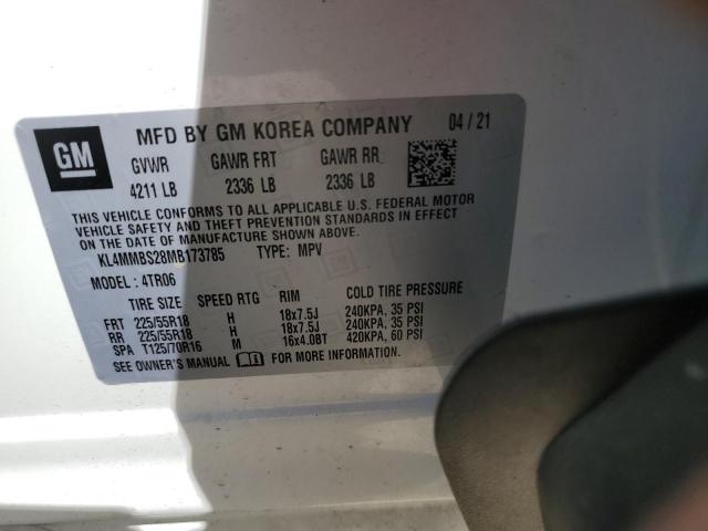 Auction sale of the 2021 BUICK ENCORE , vin: KL4MMBS28MB173785, lot number: 46190994