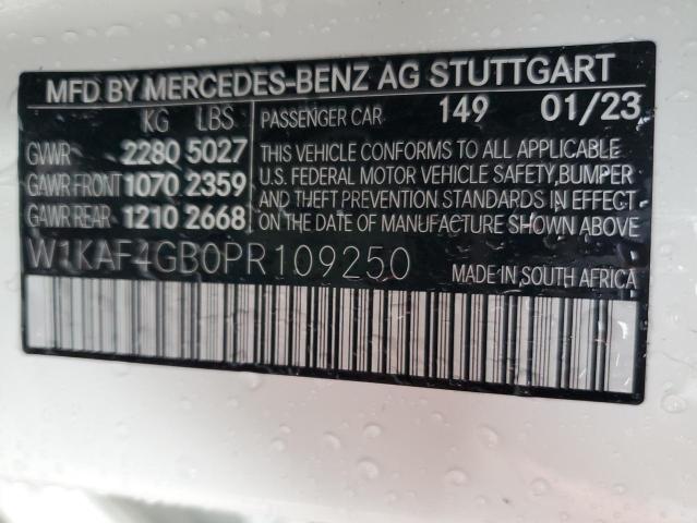 VIN W1KAF4GB0PR109250 2023 Mercedes-Benz C-Class, 300 no.12