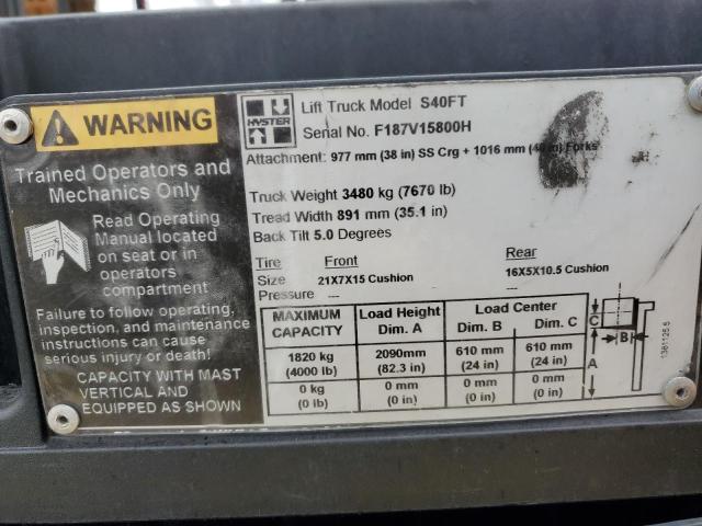 2009 HYSTER FORKLIFT #3242791975