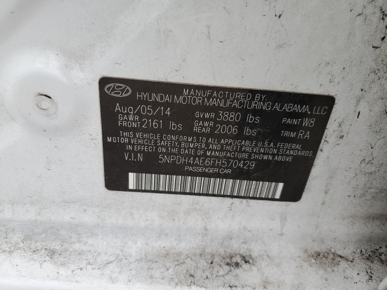 5NPDH4AE6FH570429 2015 Hyundai Elantra Se