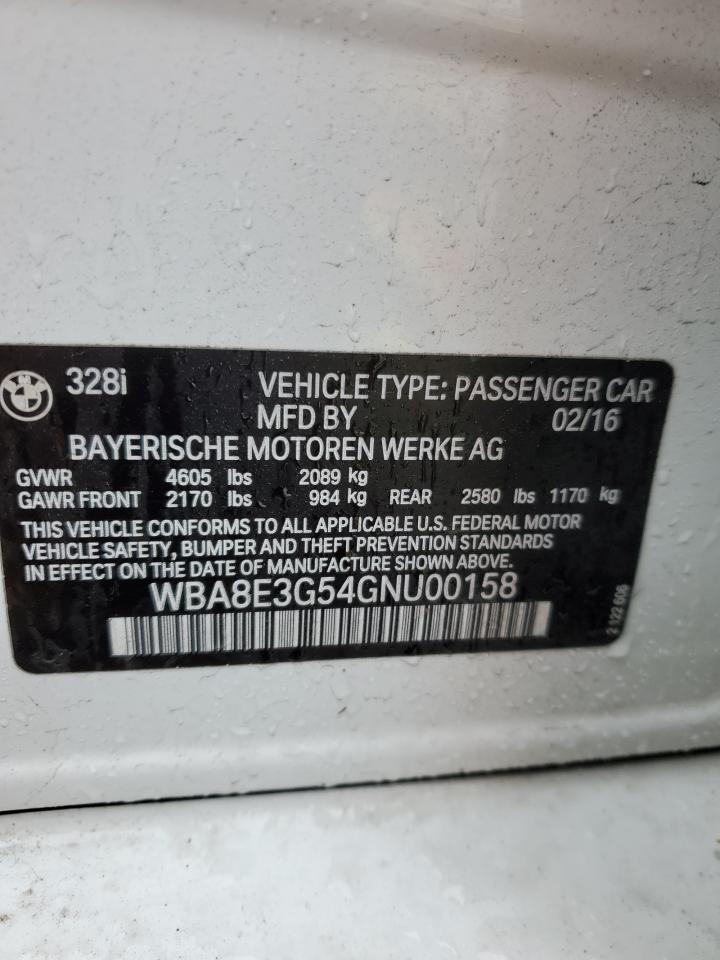 WBA8E3G54GNU00158 2016 BMW 328 Xi Sulev