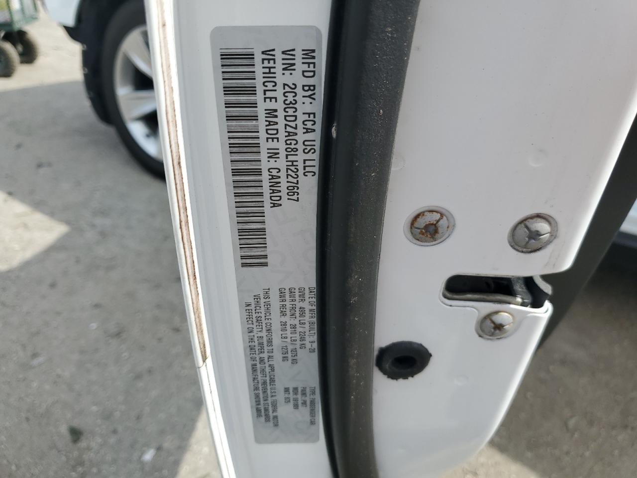 2C3CDZAG8LH227667 2020 Dodge Challenger Sxt