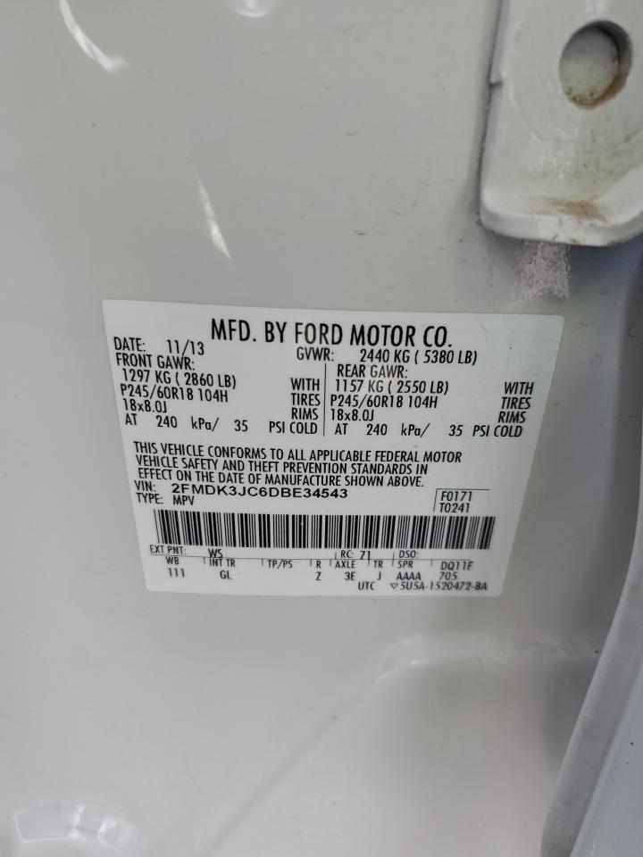 2FMDK3JC6DBE34543 2013 Ford Edge Sel