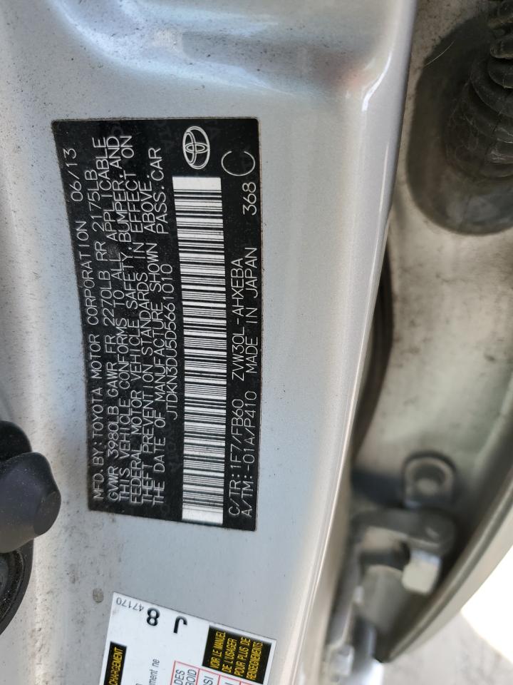 JTDKN3DU5D5661010 2013 Toyota Prius