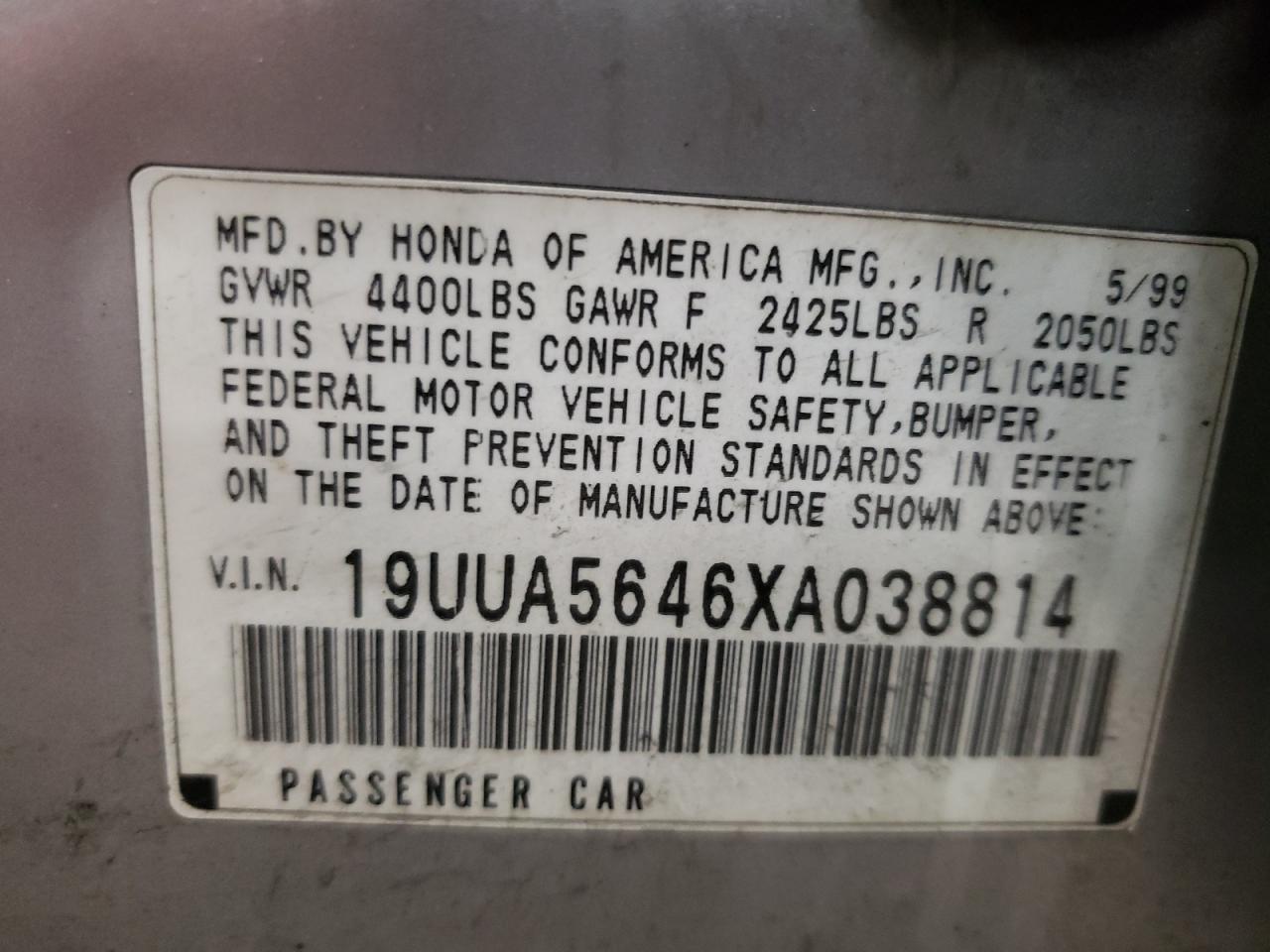 19UUA5646XA038814 1999 Acura 3.2Tl