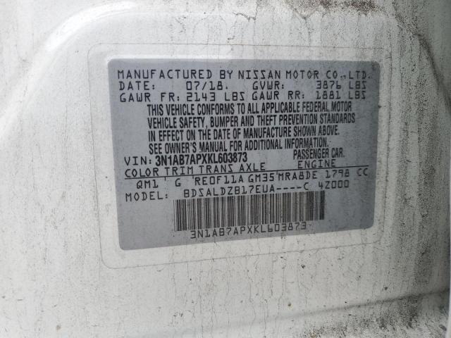2019 NISSAN SENTRA S - 3N1AB7APXKL603873