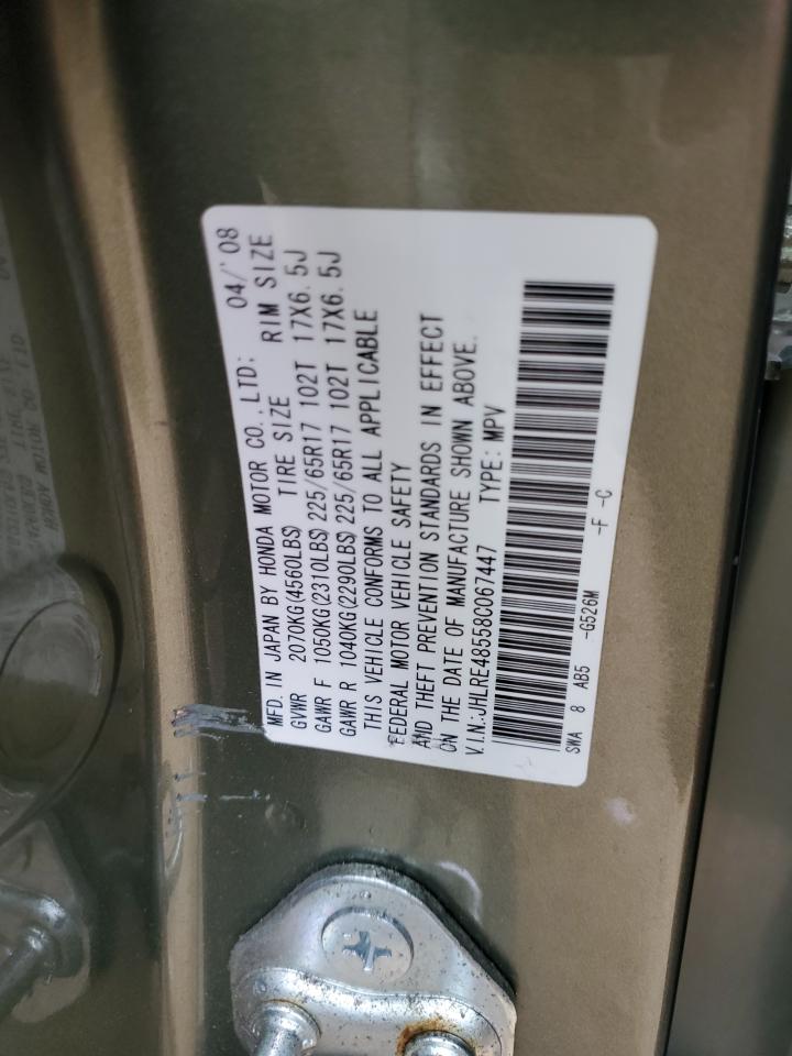 JHLRE48558C067447 2008 Honda Cr-V Ex