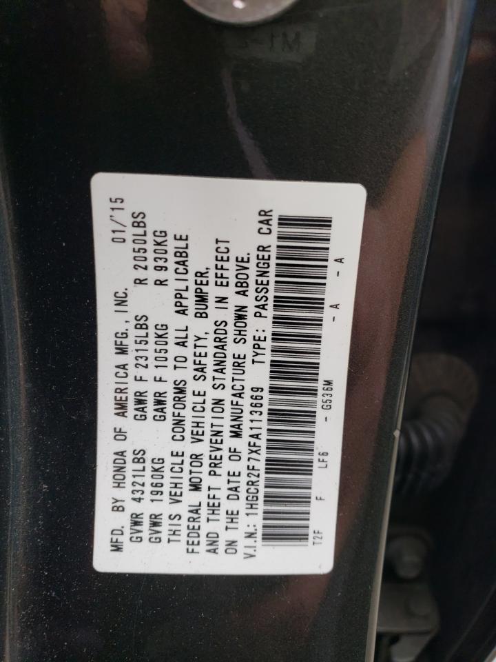2015 Honda Accord Ex vin: 1HGCR2F7XFA113669