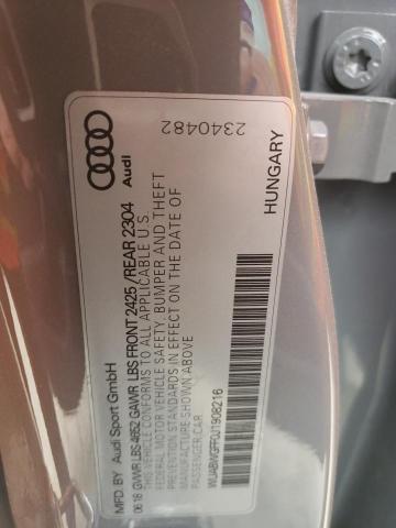 2018 AUDI RS3 WUABWGFF0J1908216