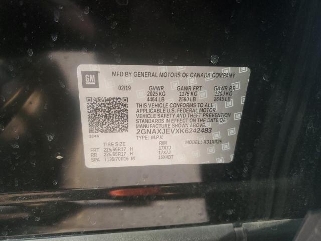 2019 Chevrolet Equinox Lt VIN: 2GNAXJEVXK6242483 Lot: 47973964