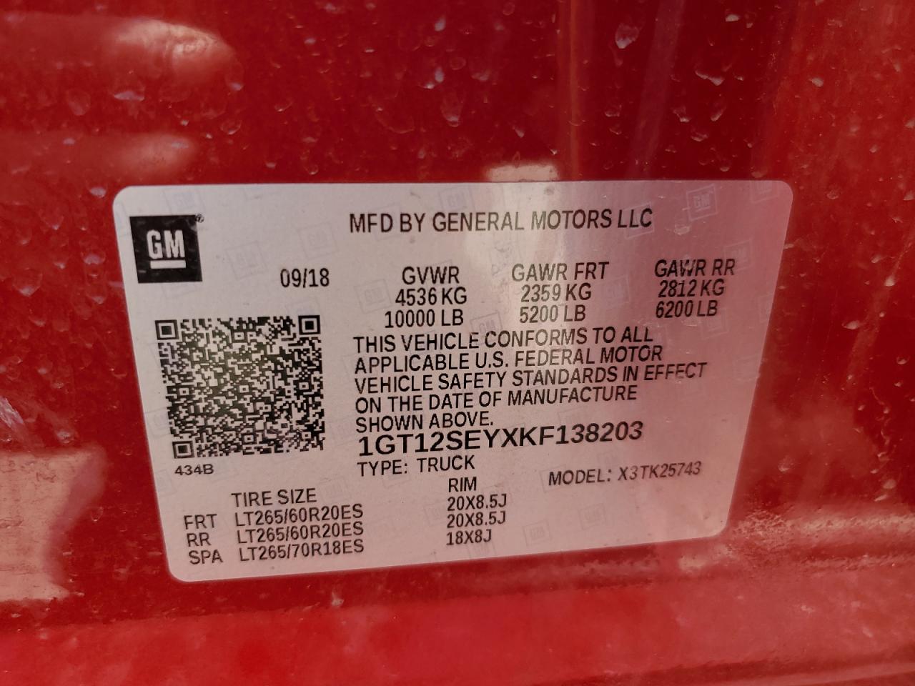 1GT12SEYXKF138203 2019 GMC Sierra K2500 Denali