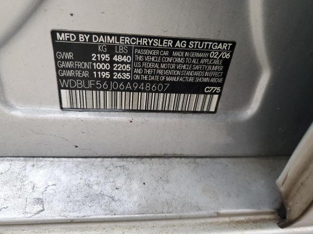 2006 Mercedes-Benz E 350 VIN: WDBUF56J06A948607 Lot: 47947514