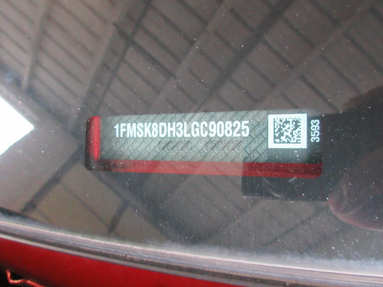 VIN: 1FMSK8DH3LGC90825 2020 FORD EXPLORER