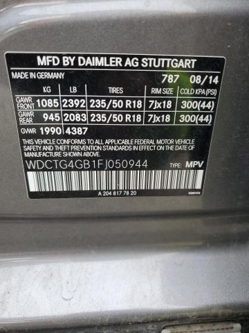 VIN WDCTG4GB1FJ050944 2015 MERCEDES-BENZ GLA-CLASS no.13