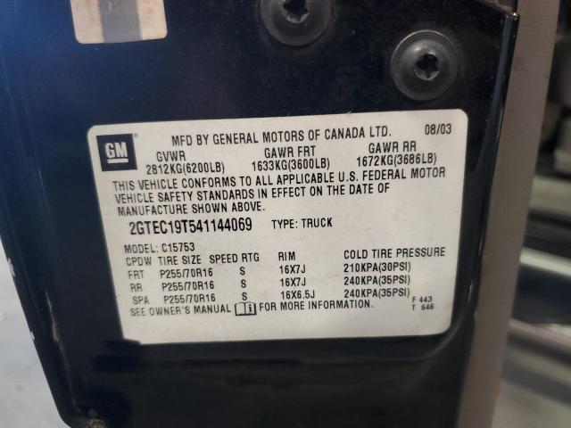 2004 GMC New Sierra C1500 VIN: 2GTEC19T541144069 Lot: 46815294