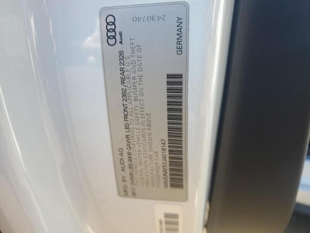 2018 AUDI A5 PRESTIG WAUUNAF52JA018147