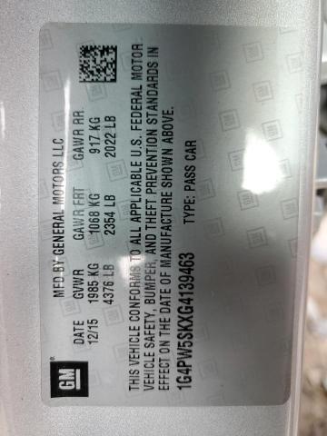 2016 BUICK TOURING 1G4PW5SKXG4139463
