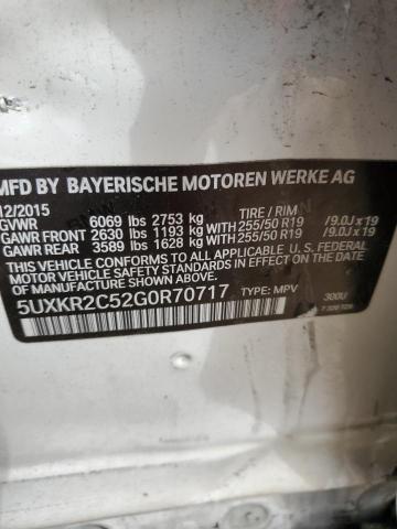 2016 BMW X5 SDRIVE3 5UXKR2C52G0R70717
