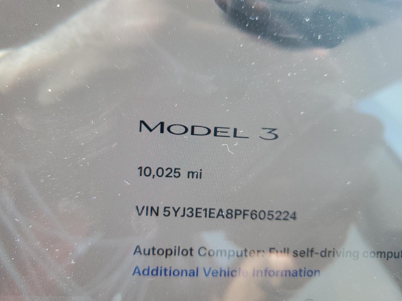 5YJ3E1EA8PF605224 2023 Tesla Model 3