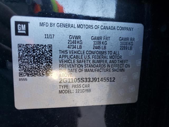 2G1105S33J9145512 2018 Chevrolet Impala Lt