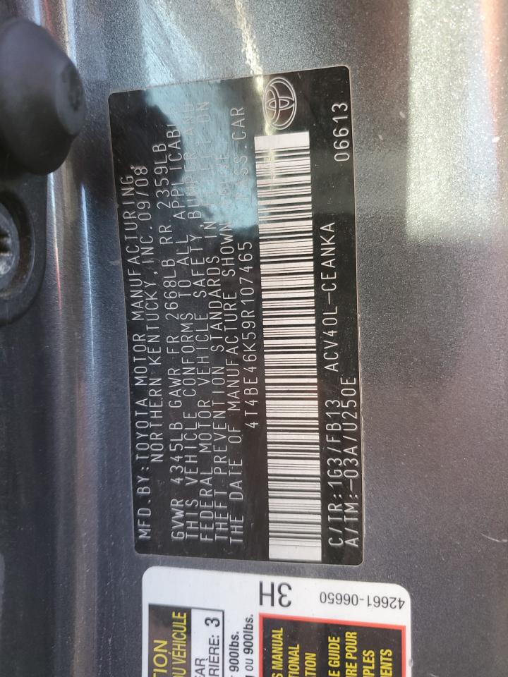 4T4BE46K59R107465 2009 Toyota Camry Base