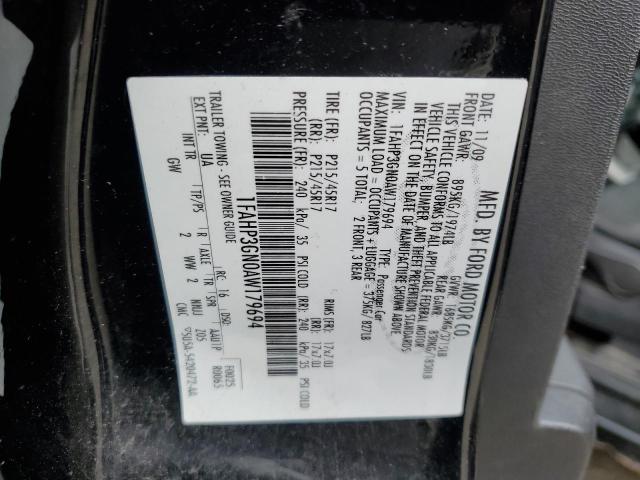 2010 Ford Focus Ses VIN: 1FAHP3GN0AW179694 Lot: 45558734