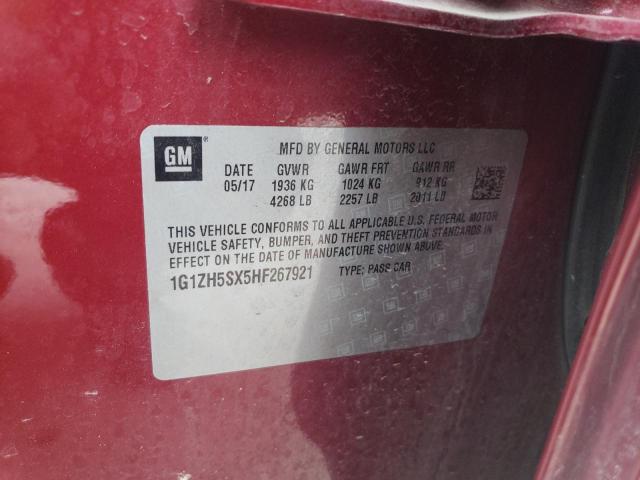 2017 Chevrolet Malibu Premier VIN: 1G1ZH5SX5HF267921 Lot: 45933794