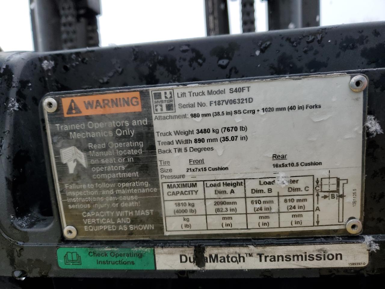 Lot #2411871903 2006 HYST FORKLIFT