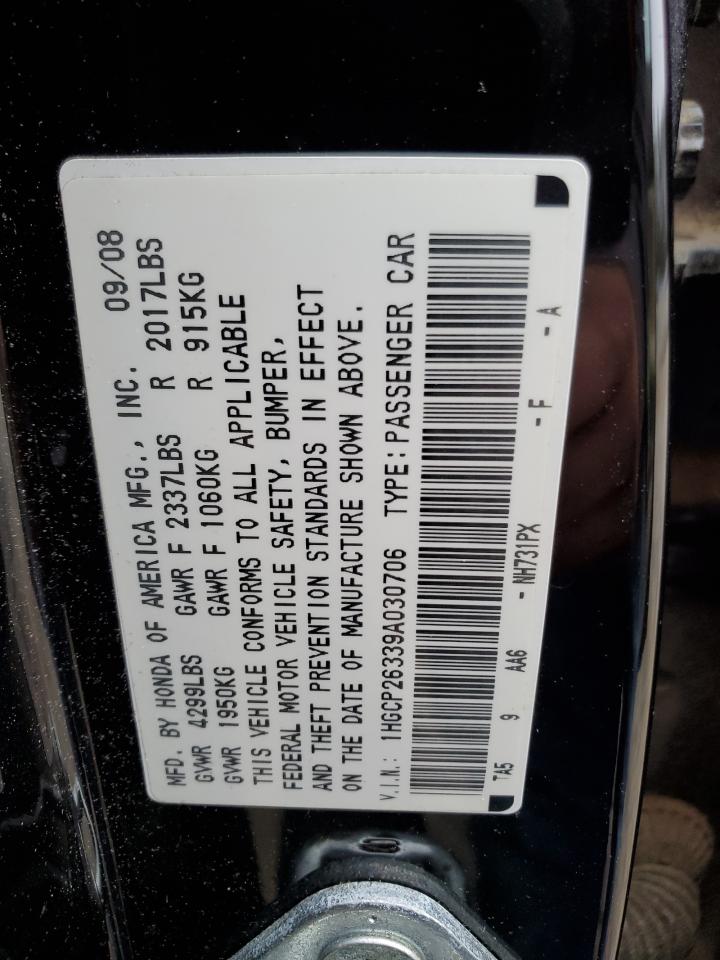 1HGCP26339A030706 2009 Honda Accord Lx