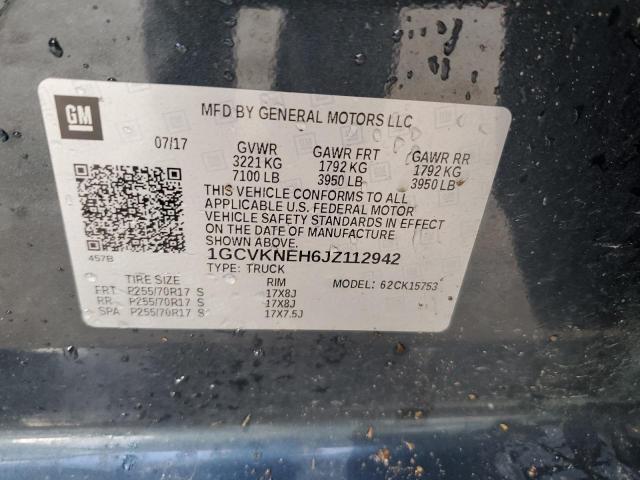 2018 CHEVROLET SILVERADO - 1GCVKNEH6JZ112942