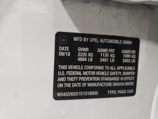 2019 BUICK REGAL TOUR - W04GV8SX1K1018930