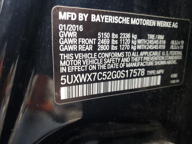  BMW X3 2016 Синий