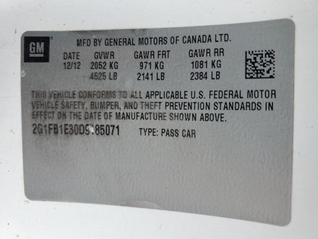2013 Chevrolet Camaro Lt VIN: 2G1FB1E30D9185071 Lot: 45195104