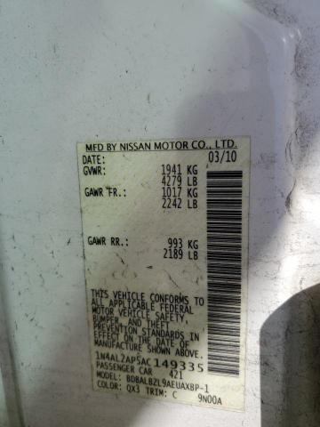 2010 Nissan Altima Base VIN: 1N4AL2AP5AC149335 Lot: 45425034