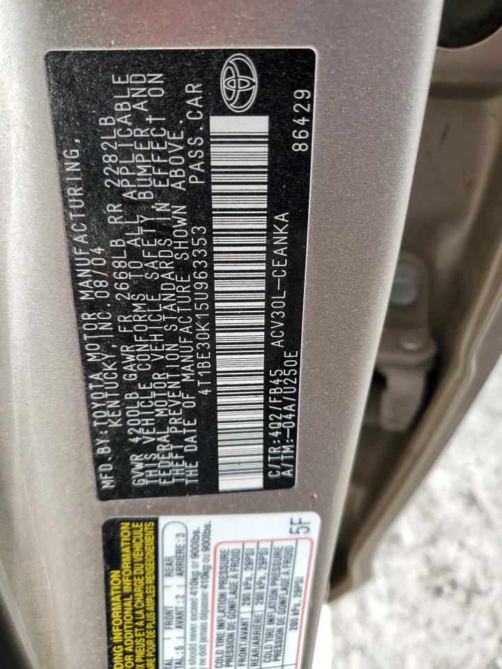 4T1BE30K15U963353 2005 Toyota Camry Le