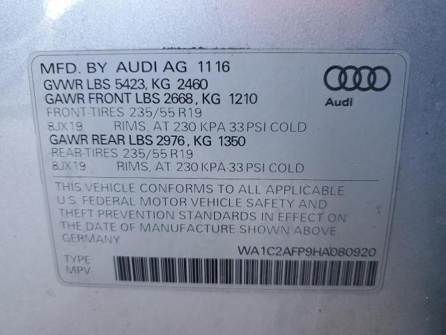 VIN WA1C2AFP9HA080920 2017 Audi Q5, Premium no.12