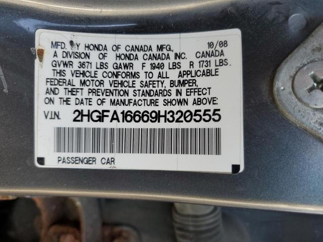 2HGFA16669H320555 2009 Honda Civic Lx-S