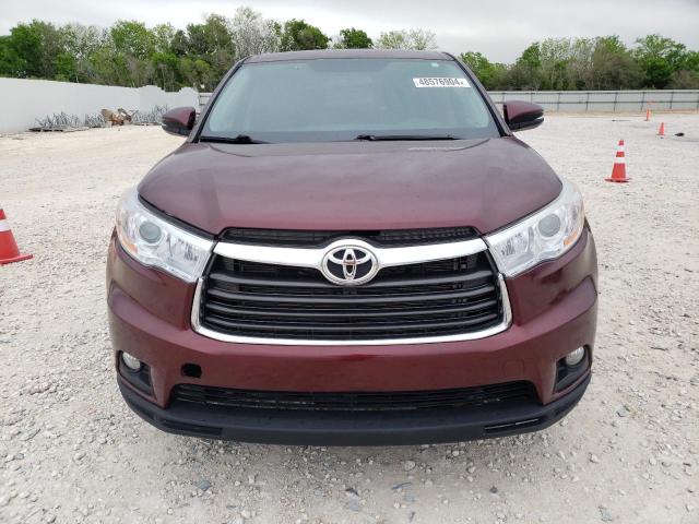 VIN 5TDZKRFH9ES015216 2014 Toyota Highlander, LE no.5