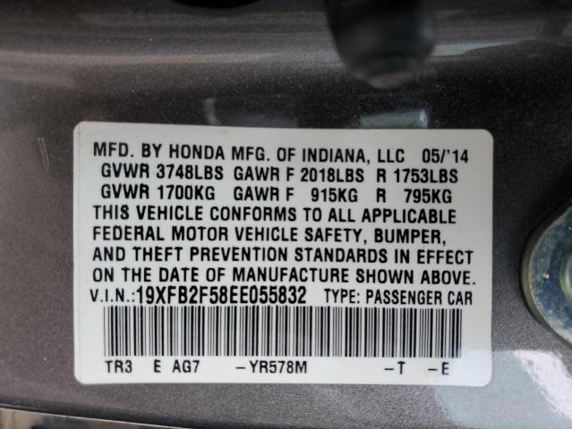 2014 Honda Civic Lx VIN: 19XFB2F58EE055832 Lot: 47220094