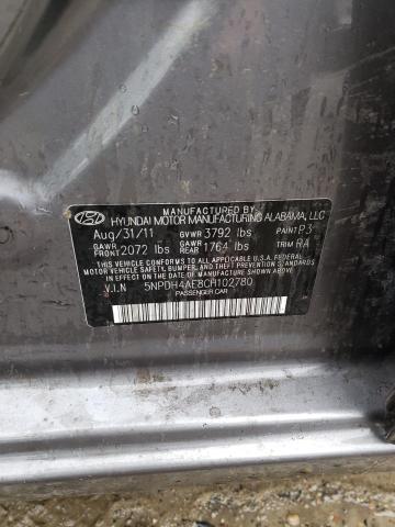 2012 Hyundai Elantra Gls VIN: 5NPDH4AE8CH102780 Lot: 48736194