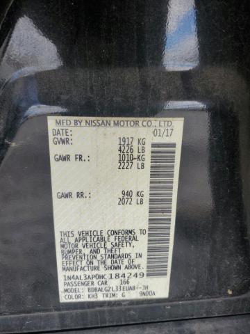 2017 Nissan Altima 2.5 VIN: 1N4AL3AP0HC184249 Lot: 45728814