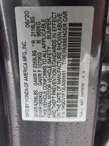 2020 HONDA ACCORD LX - 1HGCV1F13LA095691